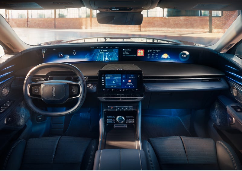 The panoramic display is shown in a 2024 Lincoln Nautilus® SUV. | Allan Vigil Lincoln, Inc. in Morrow GA